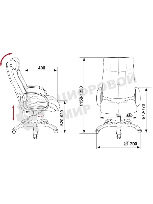 Кресло Бюрократ CH-824/LT-21 песочный, ткань