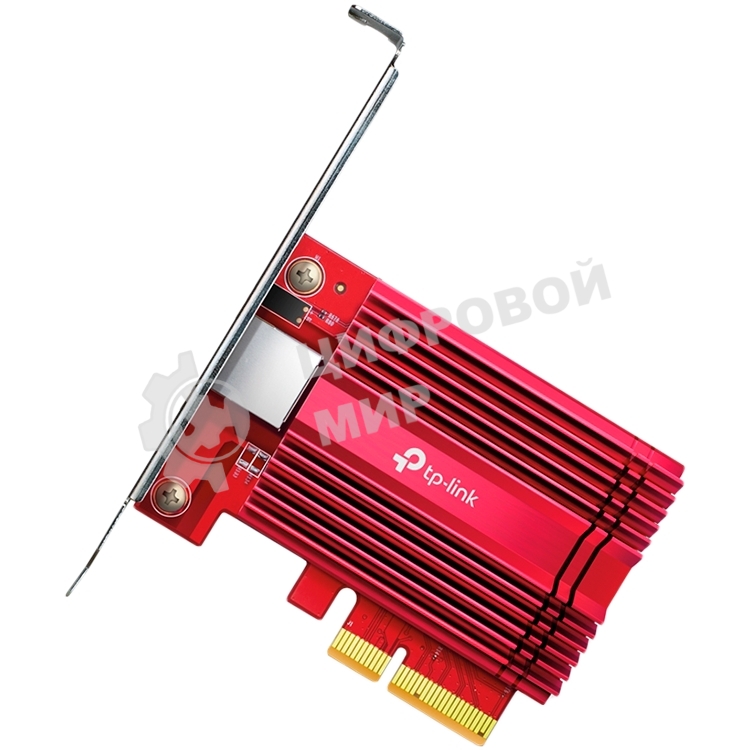 Сетевой адаптер 10 Gigabit PCI-E network adapter, 1 PCI Express 3.0 X4 interface, 1 100/1000/10000Mbps Ethernet port, come with Low-Profile and Full-Height Brackets