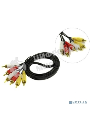 Кабель аудио Exegate EX284947RUS EX-CCV-539-1.5 (3xRCA M/3xRCA M, 1,5м)