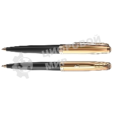 Ручка шариковая Parker 51 Deluxe (CW2123513) Black GT, M, черные чернила, подарочная коробка