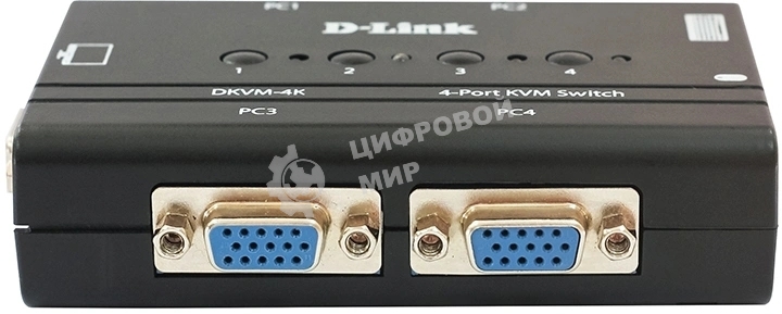 Переключатель KVM D-link DKVM-4K/B3A 4-портовый KVM-переключатель с портами VGA и PS/2