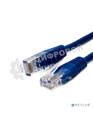 Кабель патч-корд, Filum FL-U6-3M-BL U/UTP 6 cat. 3м, 26AWG(7x0.16 мм), омедненный алюминий (CCA), PVC, синий