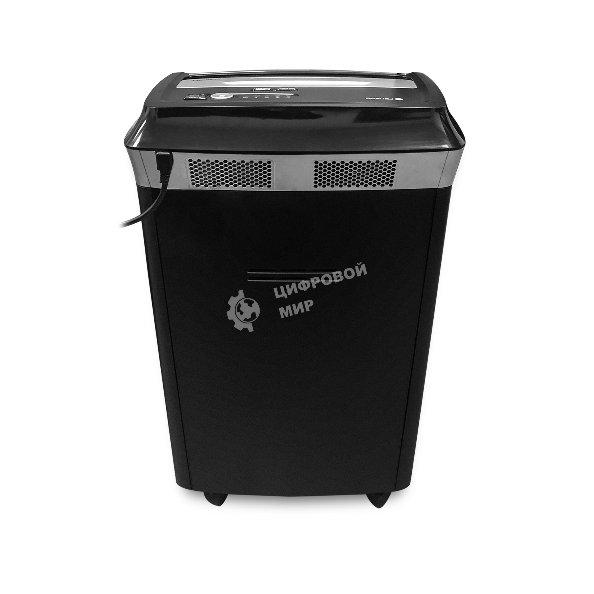 Шредер ГЕЛЕОС УМ35-4 (DIN P-4) фрагмент 3,9x30мм, 26 листов (70гр./м²), 35 литров, Уничт.скобы,скрепки,пл.карты,CD. TouchGuard.JamFree.ECO