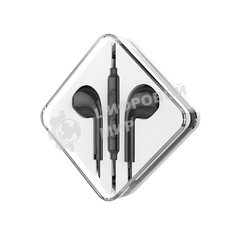 Наушники проводные вставки с микрофоном Hoco M55 черный