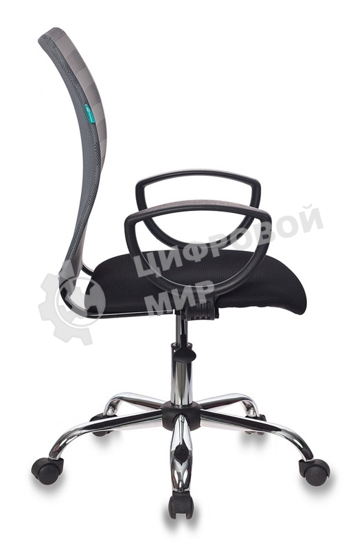 Кресло компьютерное Бюрократ CH-599AXSL/32G/TW-11 спинка сетка серый TW-32K03, сиденье черный TW-11, крестовина хром