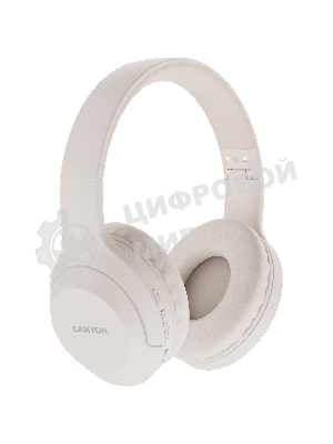 Гарнитура Canyon BTHS-3 бежевый, беспроводная + проводная, Bluetooth