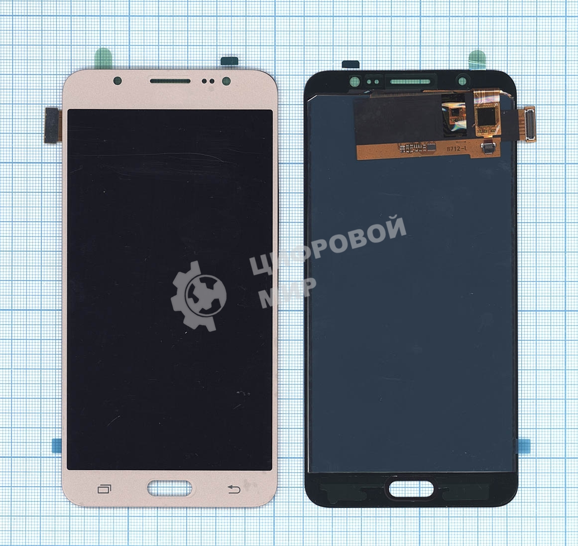 Дисплей для Samsung Galaxy J7 (2016) SM-J710F (TFT) золотистый