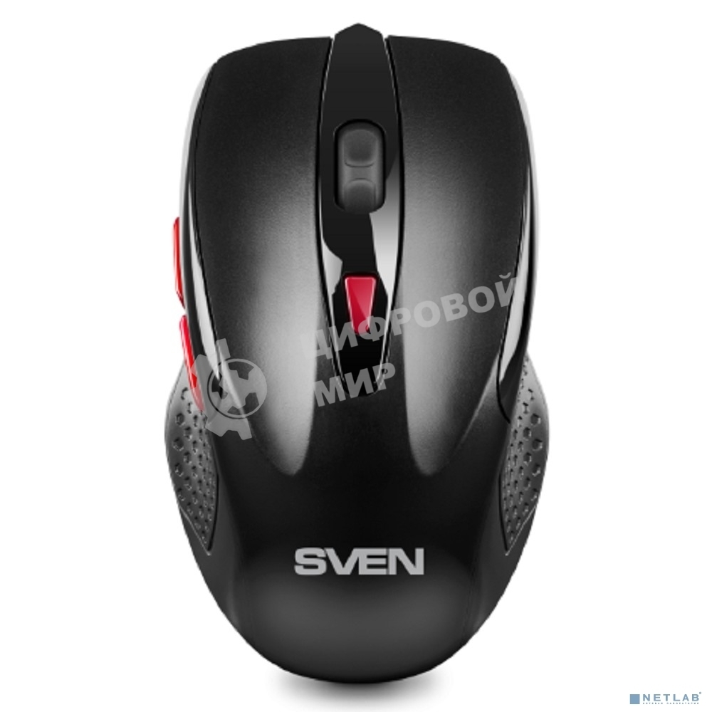 Мышь беспроводная SVEN RX-450W черный, 3200 dpi, радиоканал, USB, кнопки - 6