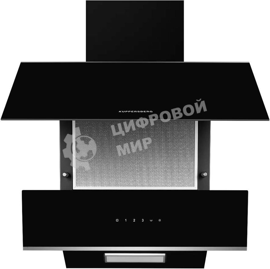 Вытяжка наклонная Kuppersberg F 600 BX, черный/нержавеющая сталь, 60 см, 850 куб. м/ч, 46 дБ