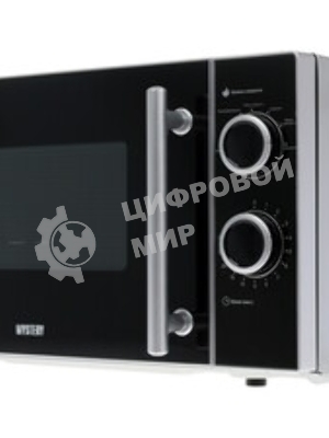 Микроволновая печь Mystery MMW-2032 черный/серебристый, 20 л, 800 Вт, переключатели - поворотный механизм
