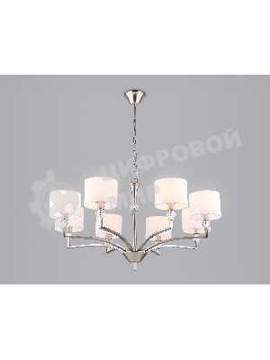 Люстра Ambrella light LH71123/8 SN/WH никель/белый E14/8 max 40W D840*880