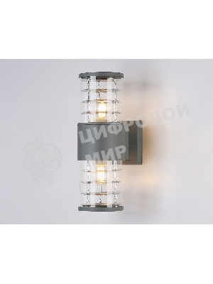 Светильник Ambrella light ST2523/2 GR/CL серый/прозрачный IP54 E27/2 max 40W 305*110*155