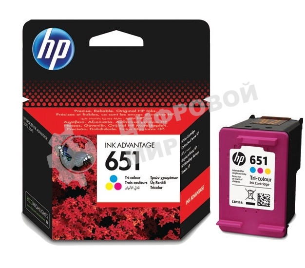 Картридж струйный HP 651 C2P11AE трехцветный для HP DJ IA5575e (300 стр.)