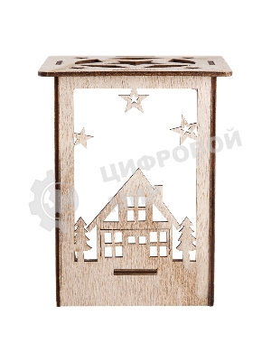 Деревянная фигурка Neon-night с подсветкой 