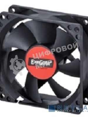 Вентилятор для корпуса ExeGate EX12025B4P-PWM черный, 120 мм, 1500 об/мин, 22 дБ, 4 pin