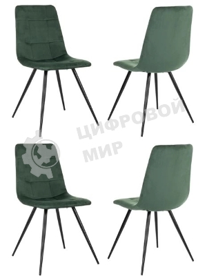 Стул для дома Бюрократ CH-K1_4 комплект 4 шт зеленый Holland 30 металл черный на ножках