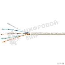 Кабель витая пара Cabeus, LSZH (нг(A)-HFLTx), U/UTP, кат. 5е, проводник Ø 0,5мм, 305м, коробка, тип прокладки: внутри зданий, цвет: серый