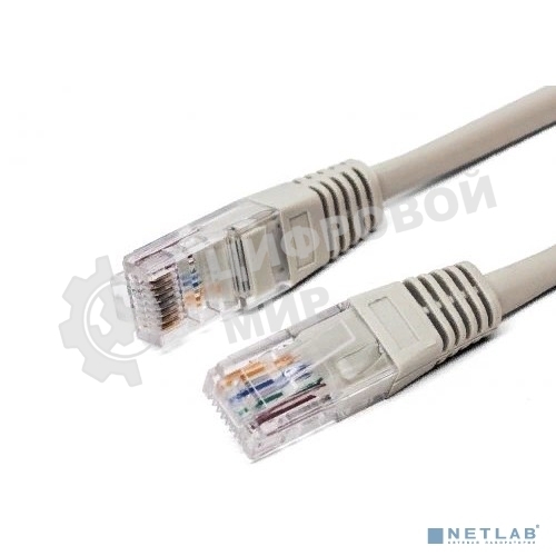 Кабель патч-корд, Filum FL-U5-C-2M U/UTP 5e cat. 2м, 26AWG(7x0.16 мм), чистая медь, PVC, серый