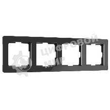 Рамка на 4 поста Acrylic (черный) W0042708