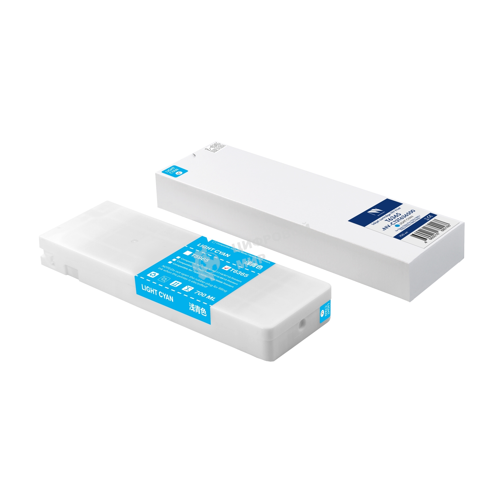 Струйный картридж NVP T6365 (NV-C13T636500) Light Cyan для Epson Stylus Pro 7700 7890 7900 9700 9890 9900 WT7900 (700 мл) совместимый