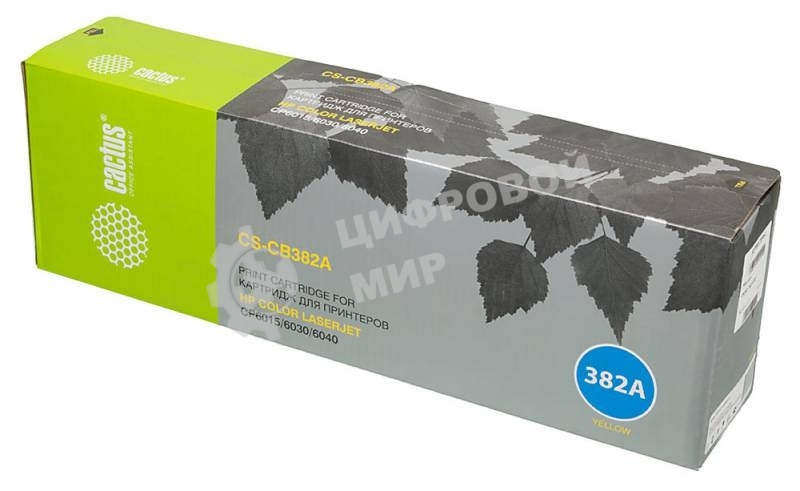 Тонер-картридж Cactus CS-CB382A желтый для HP CLJ MFP CM6030/CM6040;CP6015 (21000 стр.)