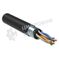 Кабель связи витая пара F/UTP кат. 5E 4 пары LDPE 1м черный GENERICA ITK BC3-C5E04-339-305-G