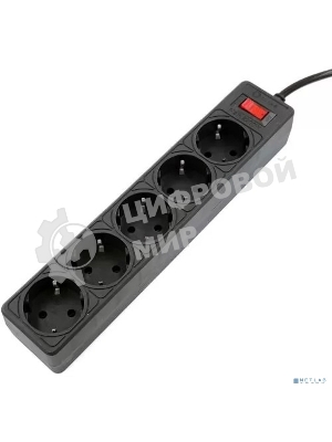 Сетевой фильтр 5bites GARDA SP5B-518 5S, 3x0.75 мм2, 1.8 м, черный
