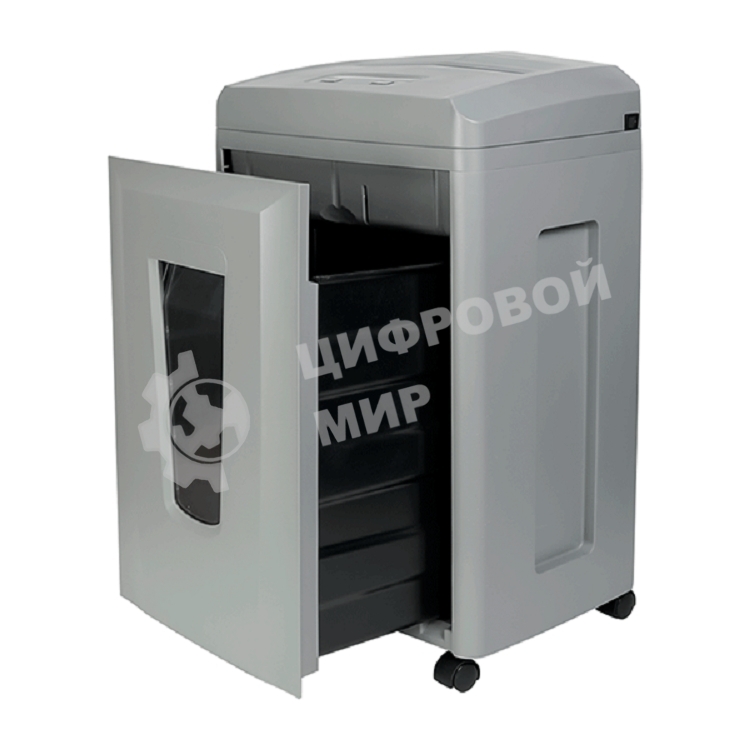 Шредер Heleos УП26-7 серый (секр.P-7) фрагменты 5лист. 26лтр. пл.карты CD