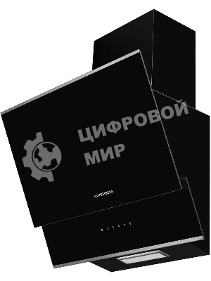 Вытяжка наклонная Kuppersberg F 600 BX, черный/нержавеющая сталь, 60 см, 850 куб. м/ч, 46 дБ