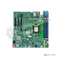 Материнская плата SuperMicro MBD-X12STH-F-B, LGA1200, Intel C256, 4xDDR4, 1xPCIe 4.0 x16, 2xPCIe 4.0 x4, 8xSATA, 1xM.2, 2xDOM, 2xLAN, 1xRJ45, 1xVGA, 3xUSB 3.2 Gen1 (внутренние), 4xUSB 2.0 (внутренние), mATX