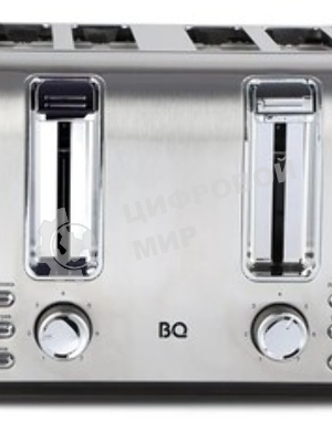 Тостер BQ T2001 чёрный/нержавеющая сталь, 1500 Вт, 4 слота