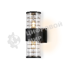 Светильник Ambrella light ST2525/2 BK/CL черный/прозрачный IP54 E27/2 max 40W 305*110*155
