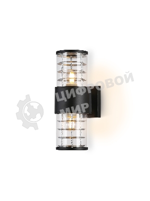 Светильник Ambrella light ST2525/2 BK/CL черный/прозрачный IP54 E27/2 max 40W 305*110*155
