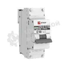 Выключатель автоматический модульный 1п C 10А 10кА ВА 47-100 PROxima EKF mcb47100-1-10C-pro