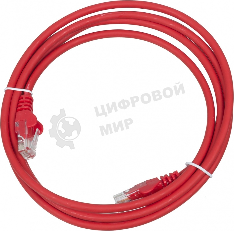 Патч-корд LANMASTER UTP LAN-PC45/U5E-2.0-RD вилка RJ-45-вилка RJ-45 cat.5е 2м красный LSZH (уп.:1шт)