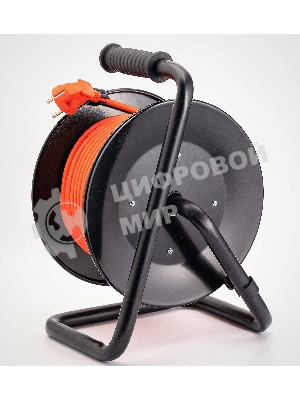 Удлинитель силовой Starwind ST-PSR4.40/G-16 4x4.0 кв.мм 4 розет. 40 м ПВС 16A катушка темно-серый