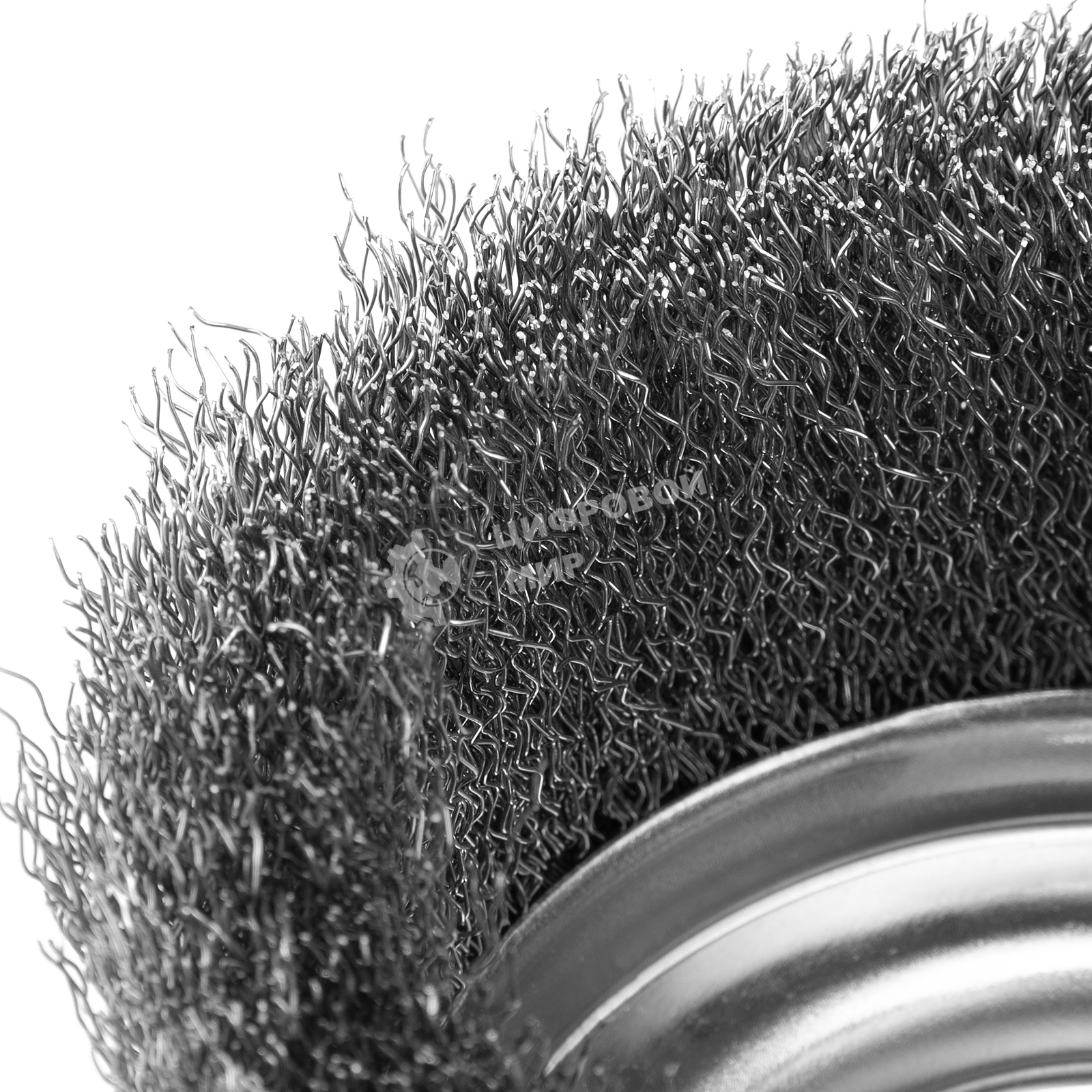 Щетка для УШМ Сибртех 125 мм М14, чашка, витая проволока 0,3 мм