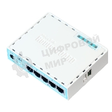 Роутер MikroTik RB750Gr3 hEX (RouterOS L4) with power supply and case 5 port 10/100/1000 гигабитный высокопроизводительный Ethernet