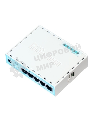 Роутер MikroTik RB750Gr3 hEX (RouterOS L4) with power supply and case 5 port 10/100/1000 гигабитный высокопроизводительный Ethernet