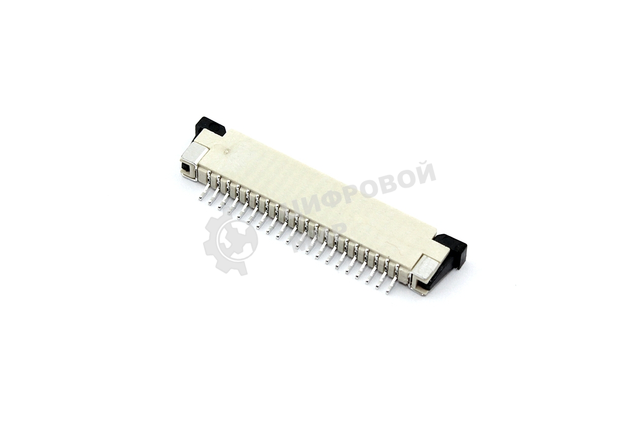 Разъем FPC Half Coverage Top Contact 1.0K-BS-20PWB 20 pin высота 2мм шаг 1мм