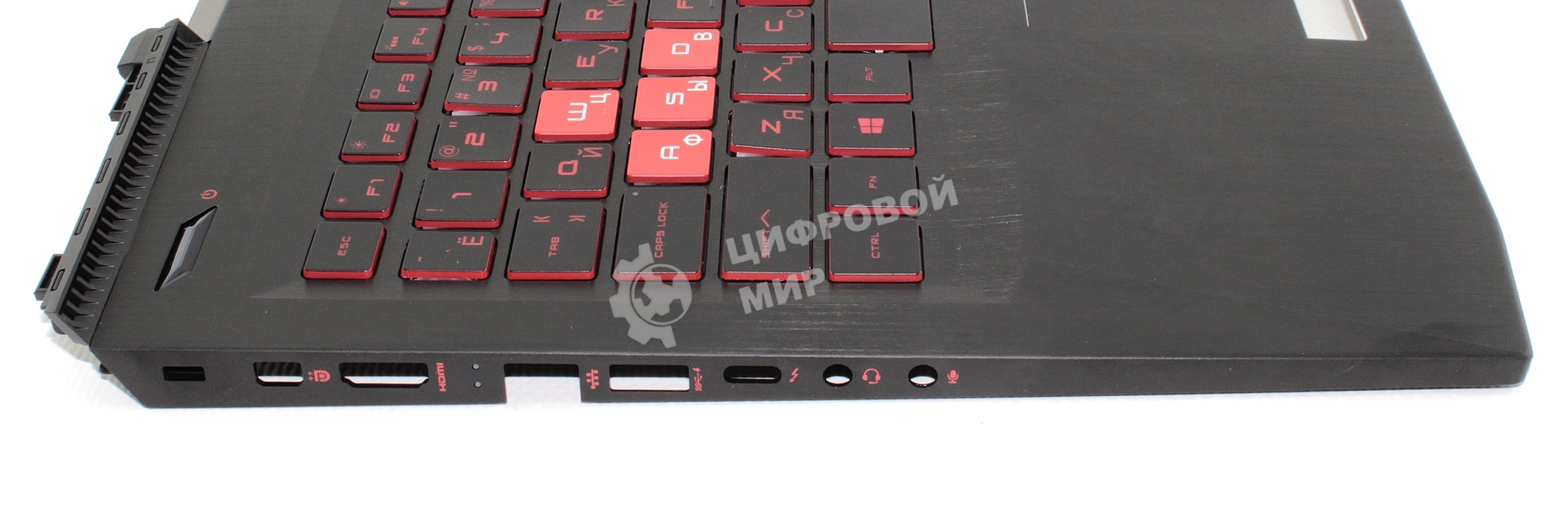 Клавиатура для ноутбука HP Omen 15-CE черная с подсветкой, Топкейс