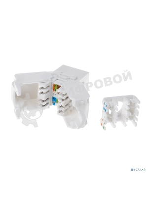 Модуль Rexant Keystone Jack RJ-45(8P8C), UTP неэкранированный, cat.5e, тип 90 градусов, самозажимной, белый
