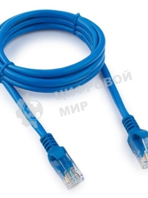 Патч-корд UTP Cablexpert cat.5e, 1.5м, литой, многожильный, синий