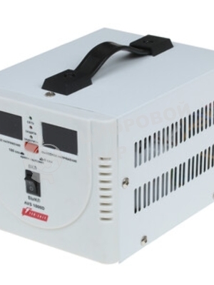 Стабилизатор напряжения Powerman AVS-D Voltage Regulator 1000VA, Digital Indication, 2x Schuko Outlets, 1m Power Cord, 230V, 1 year warranty, белый