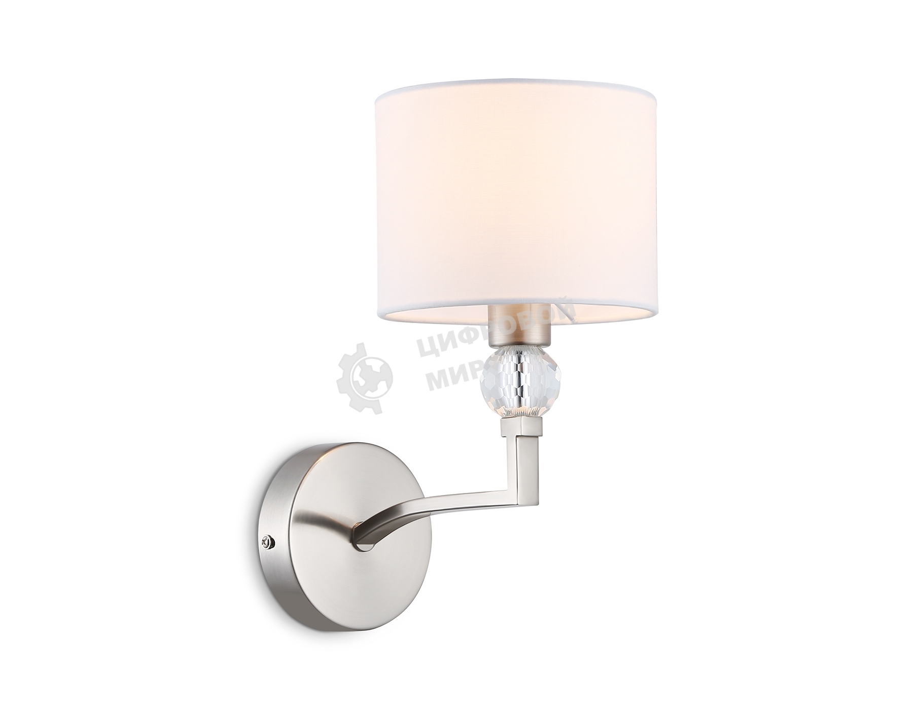 Настенный светильник Ambrella light LH71125 SN/WH никель/белый E14 max 40W 220*140*250