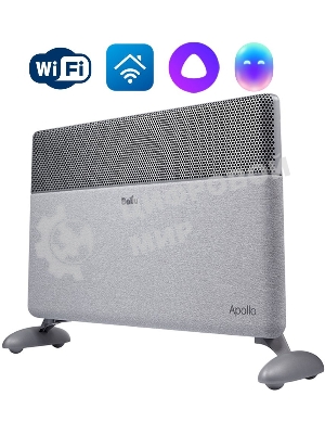 Конвектор электрический Ballu Apollo digital INVERTER Moon Gray BEC/ATI-2001 серый, 2000 Вт, 25 м2, термостат, дисплей, WiFi