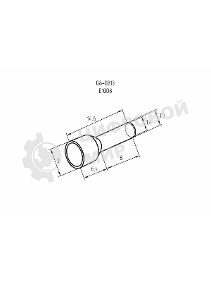 Наконечник штыревой втулочный изолированный Rexant F-8 мм 1 мм² (НШВи 1.0-8) красный