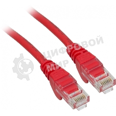 Патч-корд LANMASTER UTP LAN-PC45/U5E-2.0-RD вилка RJ-45-вилка RJ-45 cat.5е 2м красный LSZH (уп.:1шт)