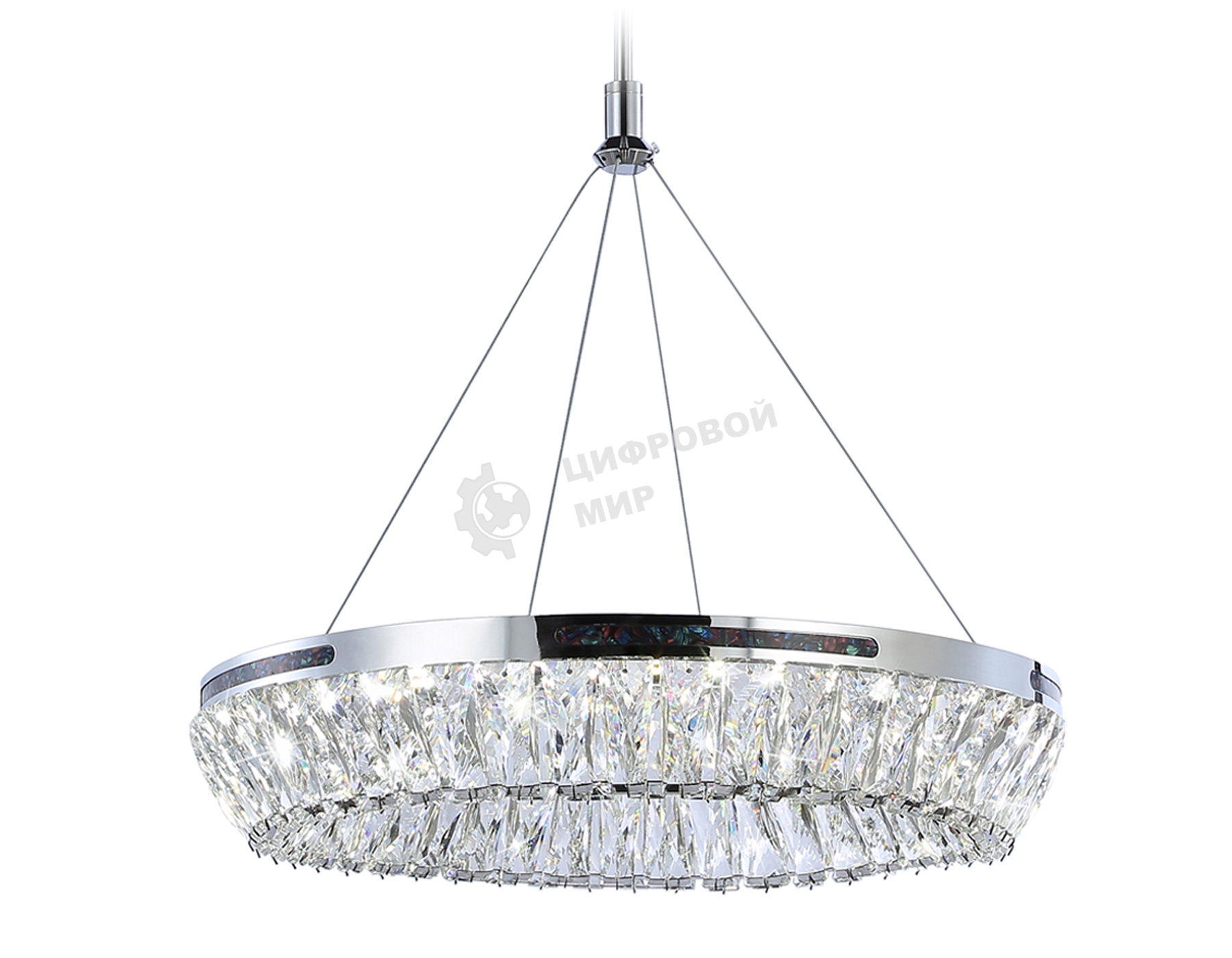 Светильник Ambrella light TR5022 CH/CL хром/прозрачный 3000K/4200K/6400K 47W D500*540 (Без ПДУ)