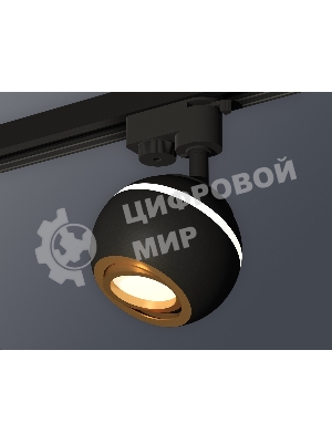 Светильник Ambrella light XT1102023 SBK/PYG черный песок/золото желтое полированное MR16 GU5.3 LED 3W 4200K